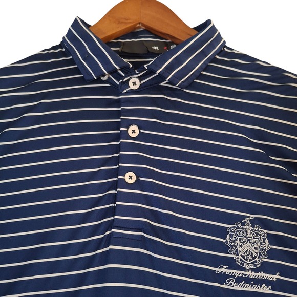 RLX Ralph Lauren Other - RLX Trump National Bedminster Men's XL Polo Shirt Blue Striped Golf Ralph Lauren